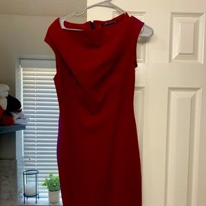 Zara Burgundy Boatneck Tube Dress